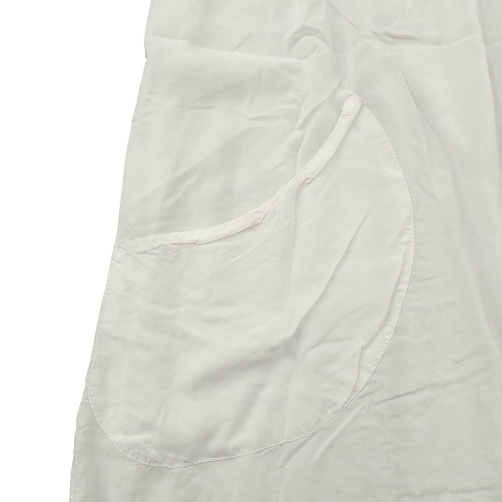 For Cynthia Beachwear Mini Dress Womens XS White Embroidered Bohemian Artsy - Picture 6 of 10